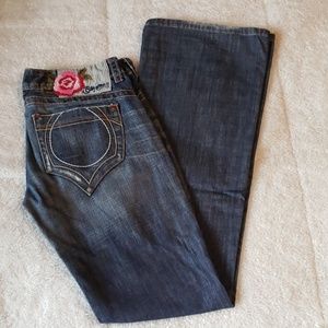 Blue Tattoo Wide Leg Medium Wash Jean's Size 28